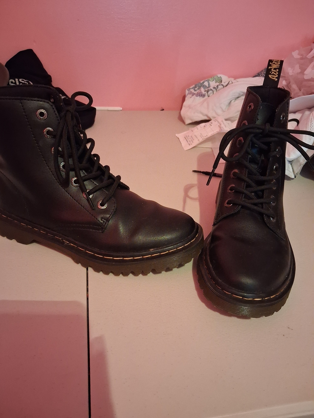 Dr. Martens Luana Black Combat Boots